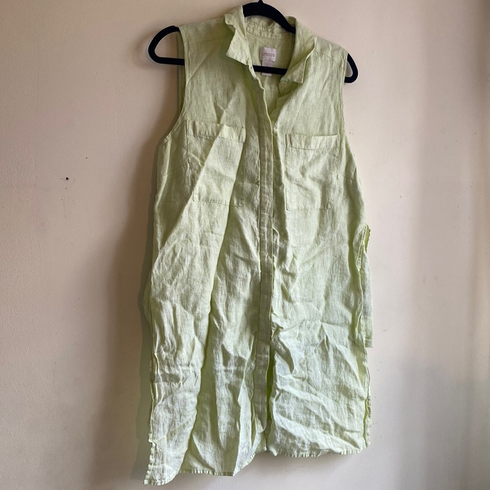 Chicos Green Tunic Top size 2